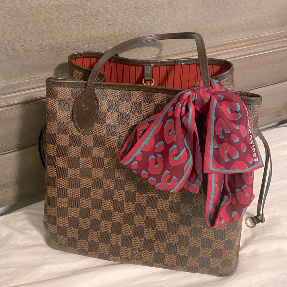 LV Silk Leopard Bandeau Scarf